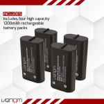 Venom Xbox Rechargeable Battery 4-Pack with Charging Dock | 1200mAh